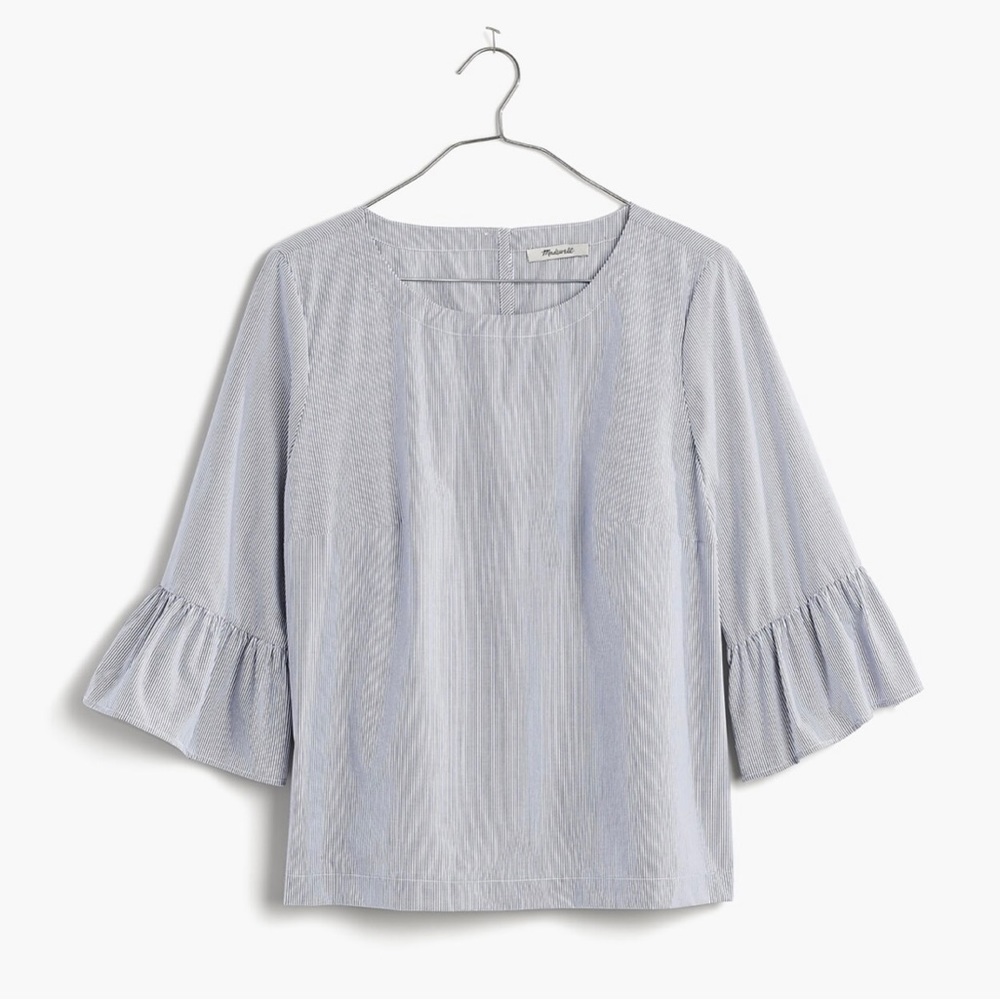 Madewell Striped Bell-Sleeve Top